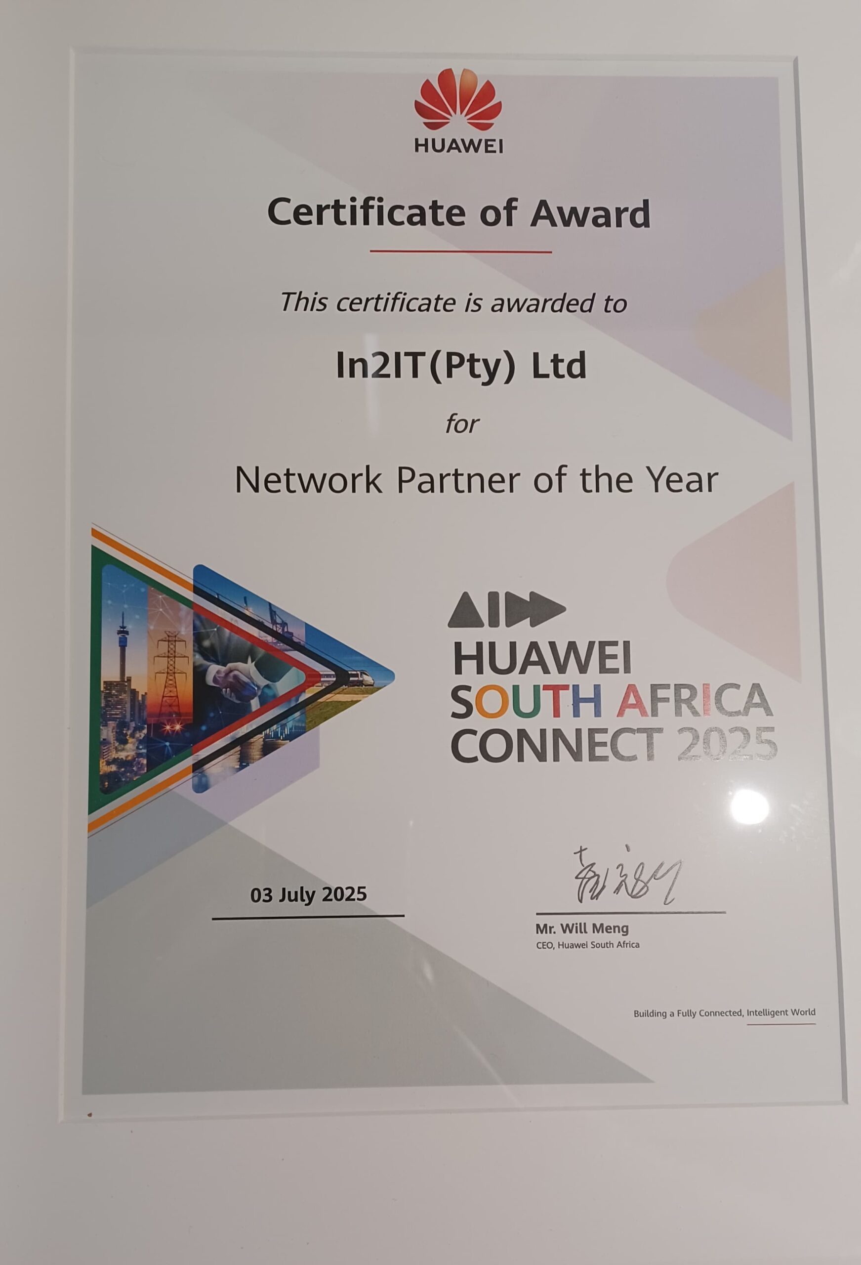 In2IT Technologies awarded Huawei Network Partner of the Year at Africa Connect 2025